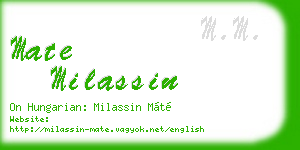 mate milassin business card